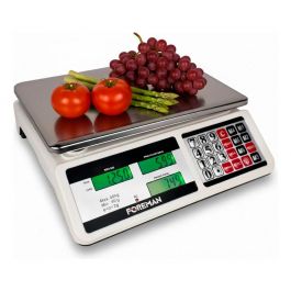 Báscula Digital 40 kg Recargable Foreman FOBD40 Comercial Pantalla LCD