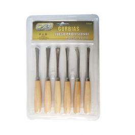 [CM-4666] Juego de Gurbias 6 Piezas OBI 251509 para Tallado en Madera