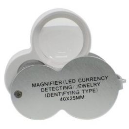 [CM-4154] Lupa para Joyero con Luz LED UV 40X OBI 260667 25mm