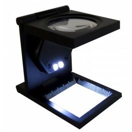 Lupa Cuenta Hilos 8X 30mm con LED OBI Th9005B Metal Cristal
