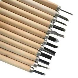 [CM-4713] Juego de Gurbias para Tallado en Madera 12 Piezas OBI 251503