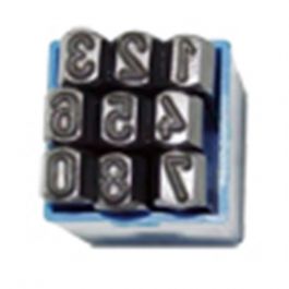 Juego de Números de Golpe 1/4" 9 Pz OBI 278139 para Marcado en Metal