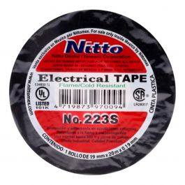 Cinta de Aislar PVC 19mm x 20m Nitto 223SH Negra Eléctrica