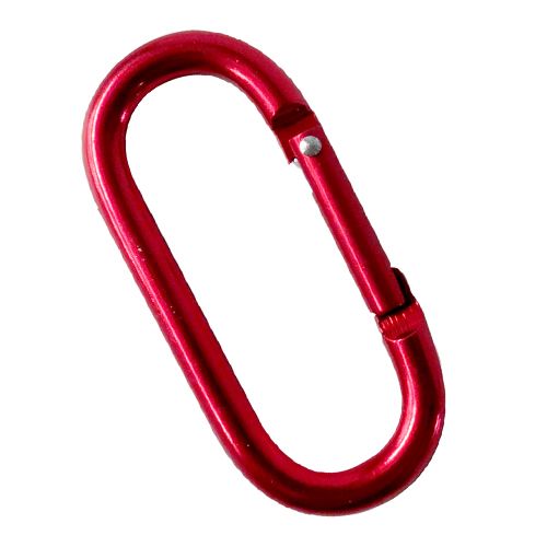 [OB-206384] Bandola Aluminio Mini Oval 6 cm Roja paquete 50 piezas OBI