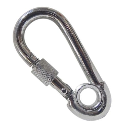 [OB-206254] Mosquetón con Ojo con Seguro 12 cm OBI paq. 10 pzas