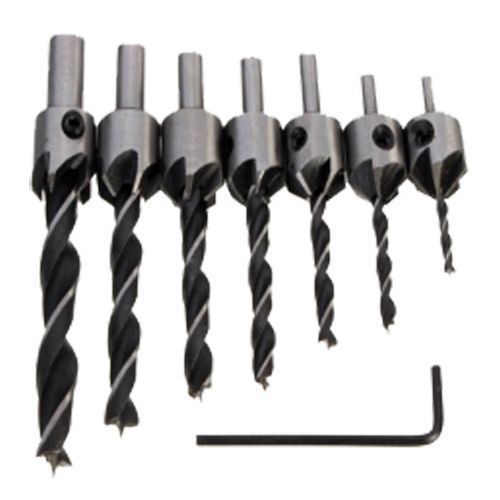 [OB-211692] Kit Brocas Madera con Avellanador OBI 1/8"-3/8" 7 pzas