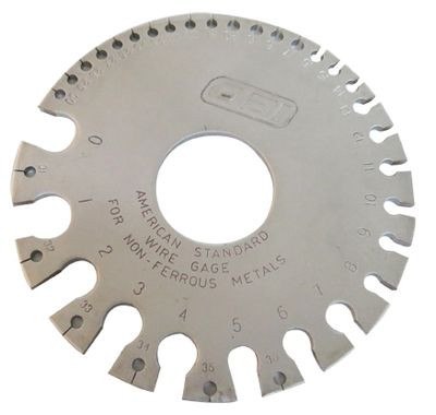Calibrador de Alambre / Metal No Ferroso Hojas No.36 para Taller