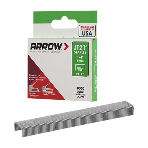 Grapa para Uso Ligero 1/4" OBI Arrow Caja 1000 Pzas para Tapicería