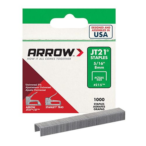 Grapa para Uso Ligero 5/16" OBI Arrow Caja 1000 Pzas para Muebles
