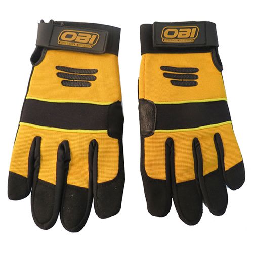 [OB-250103] Guante de Mecánico Negro / Amarillo OBI para Taller y Mantenimiento