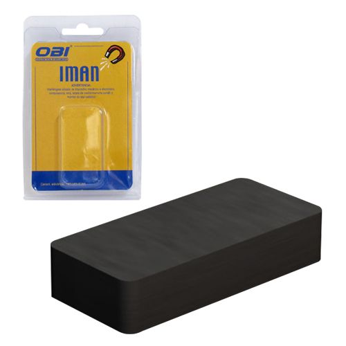 [OB-255565] Imán de Ferrita Rectangular 48×22×10 mm Blister 2 Pzas OBI Industrial