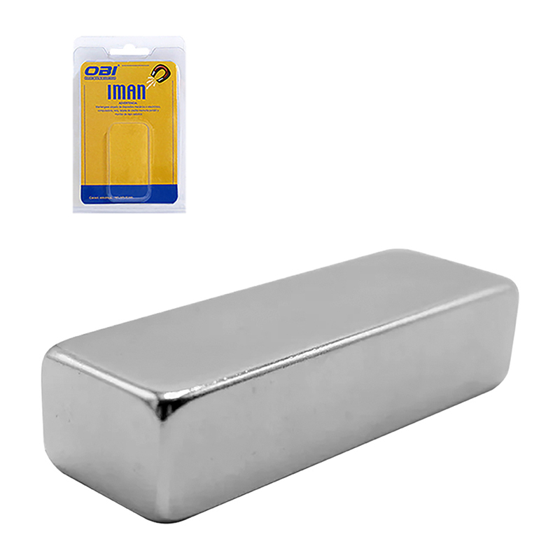 [OB-255651] Imán Neodimio Rectangular 10×3×3 mm Blister 20 Pzas OBI N35 para DIY