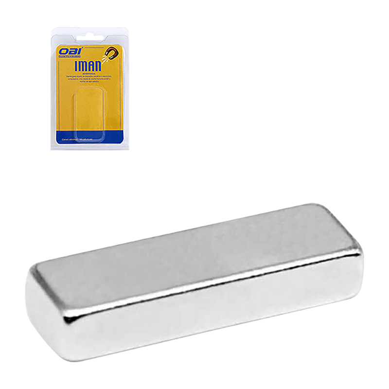 [OB-255653] Imán Neodimio Rectangular 12×3×4 mm Blister 20 Pzas OBI N35