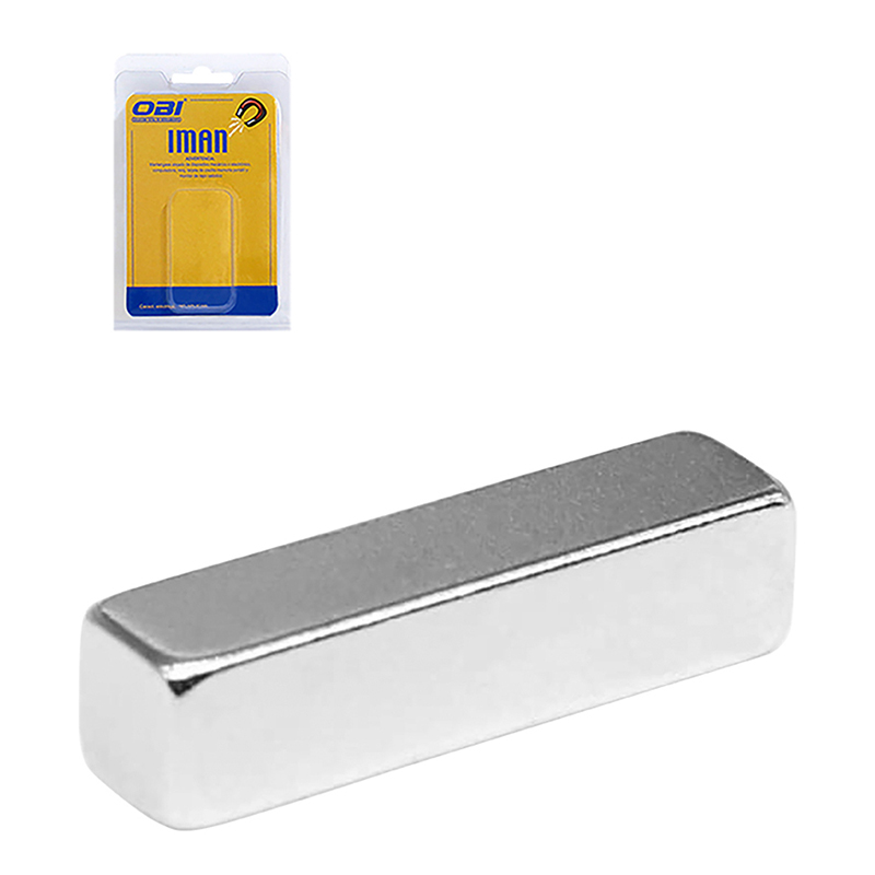 [OB-255657] Imán Neodimio Rectangular 25×4×5 mm Blister 5 Pzas OBI N35