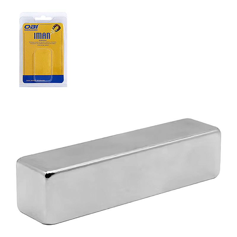 [OB-255661] Imán Neodimio Rectangular 40×5×5 mm Blister 2 Pzas OBI N35