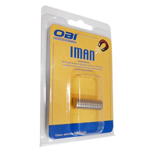 [OB-255576] Imán Neodimio Redondo 10×1.8 mm Blister 15 Pzas OBI N35 para Modelos