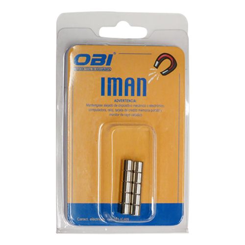 [OB-255631] Imán Neodimio Redondo 6×6 mm OBI Blíster 10 pzas