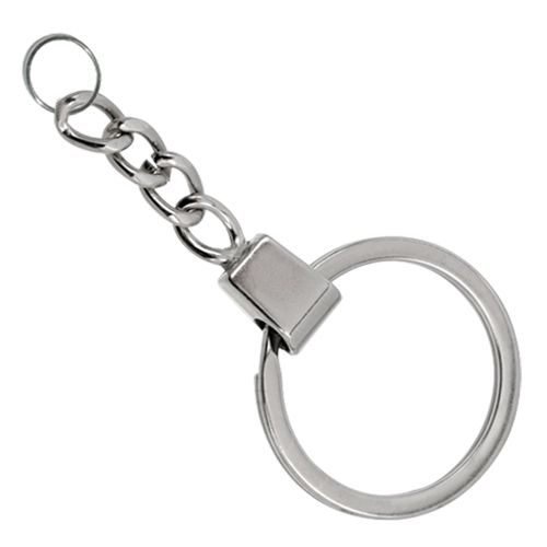 [OB-260205] Llavero Argolla con Cadena Lujo OBI Caja 100 pzas