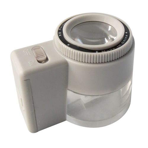 [OB-260605] Lupa Vaso 23-45mm 8x Afocable con Escala LED OBI OB-260605