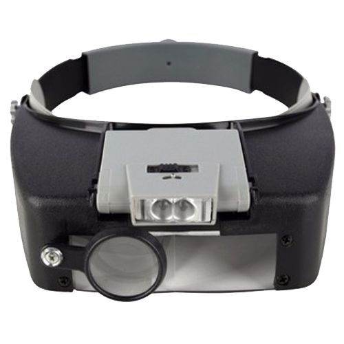 [OB-260517] Lupa Visor Diadema 1.5-8x Negra Blister 2 LED OBI OB-260517