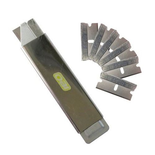[OB-266159] Navaja Costilla Cuerpo Metálico OBI con 6 Hojas de Repuesto