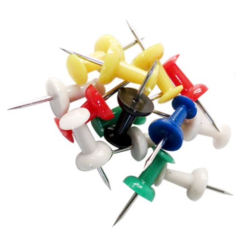 [OB-271308] Pines Cabeza Plana Surtidos OBI Cajita 50 Piezas para Tablero