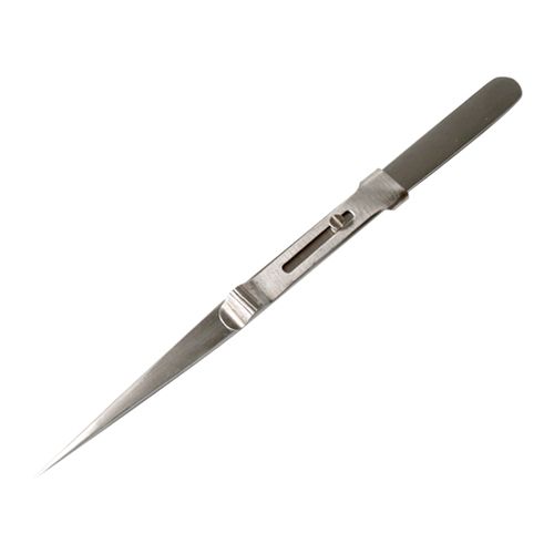 [OB-272238] Pinzeta Inoxidable Punta Fina con Seguro OBI