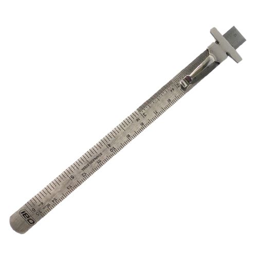 Regla de Acero 6" Grabada OBI mm y pulgadas 12 mm de Ancho