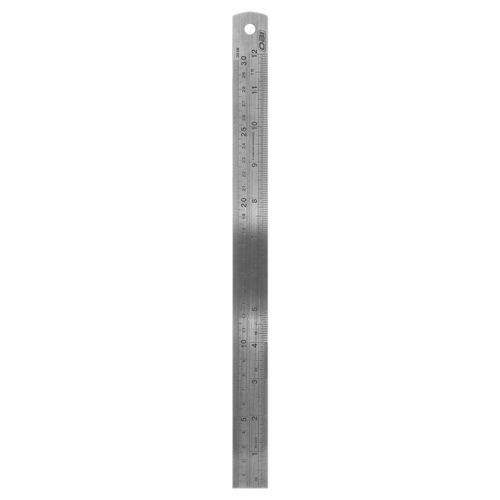 Regla de Acero 12" Grabada OBI mm y pulgadas 25 mm de Ancho
