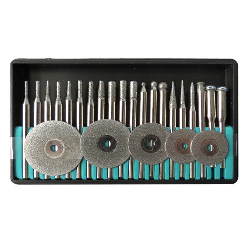 Juego Puntas Diamantadas para Taladro 1/8" OBI 25 pzas para Vidrio