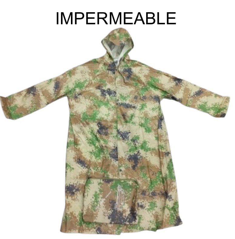 Impermeable Adulto Camuflaje Digital 120x65cm con Capucha — Caja x50 pzas