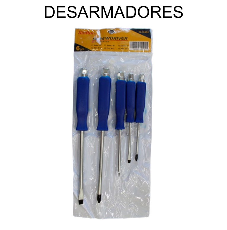 [EB-TL44719] Set Desarmadores de Golpe 6 Pzas 5-6-8mm Acero Templado — Caja x40 pzas