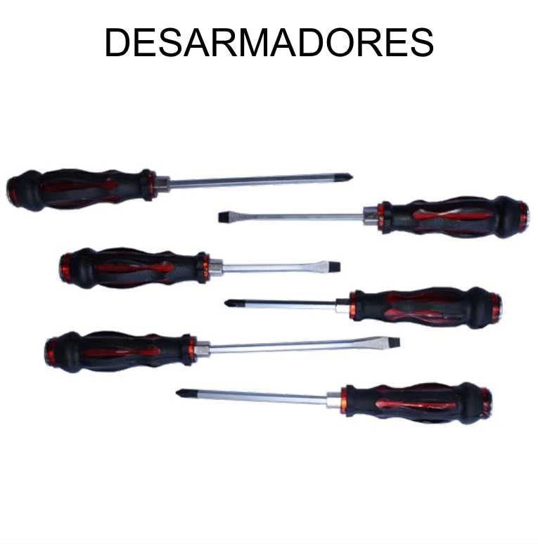 [EB-TL44753] Set Desarmadores de Golpe 6 Pzas 20cm Acero Forjado — Caja x48 pzas