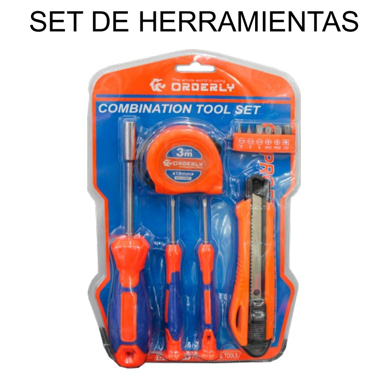 [EB-TL44735] Set Herramientas 6 Pzas PH1 PH2 Plana Combination Tool Set — Caja x72 pzas