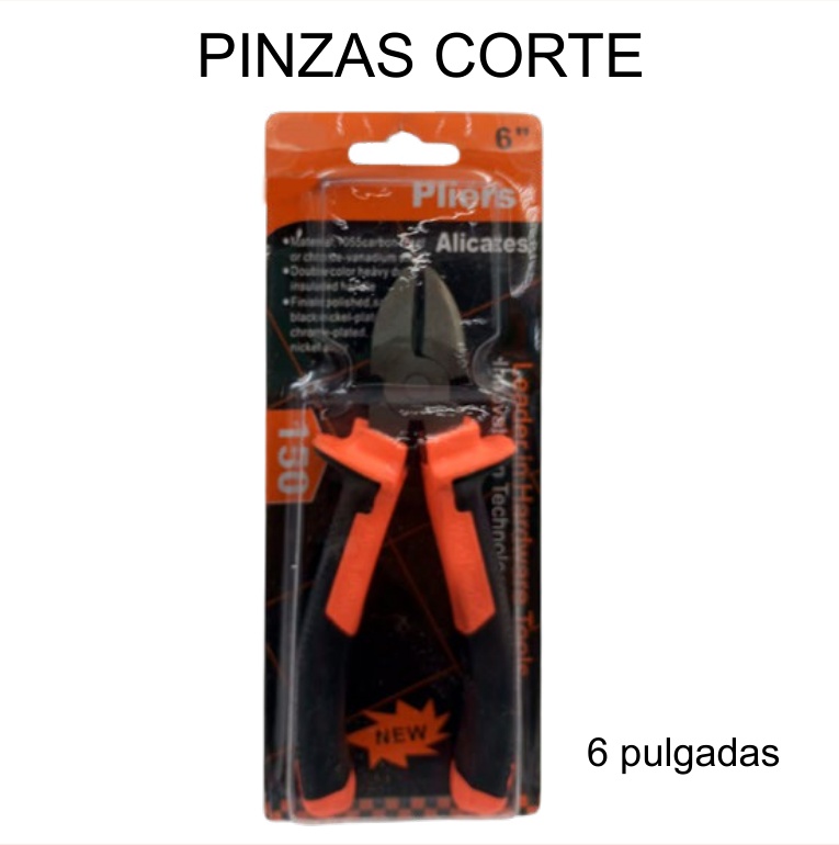 [EB-TL43388] Pinza Universal (Alicate) de Corte 6" Acero Templado — Caja x120 pzas