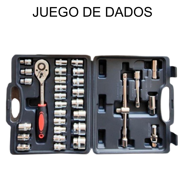[EB-TL39367] Juego Dados 32 Pzas 1/2" en Estuche Plástico Mecánico Completo — Caja x5 pzas