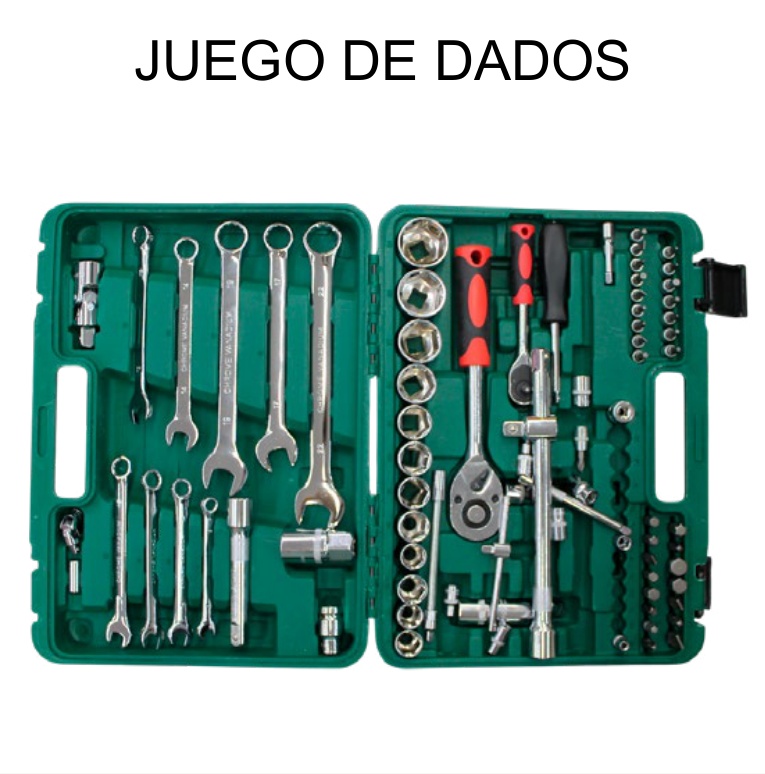 [EB-TL41610] Juego Dados 82 Pzas 1/4" y 1/2" en Estuche Verde Mecánico Profesional — Caja…
