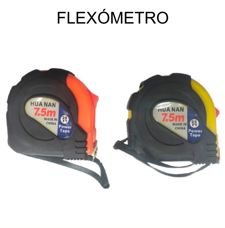 [EB-TL43085] Flexómetro (Cinta Métrica) Hua Nan EL020 7.5M x25mm para Obra — Caja x72 pzas