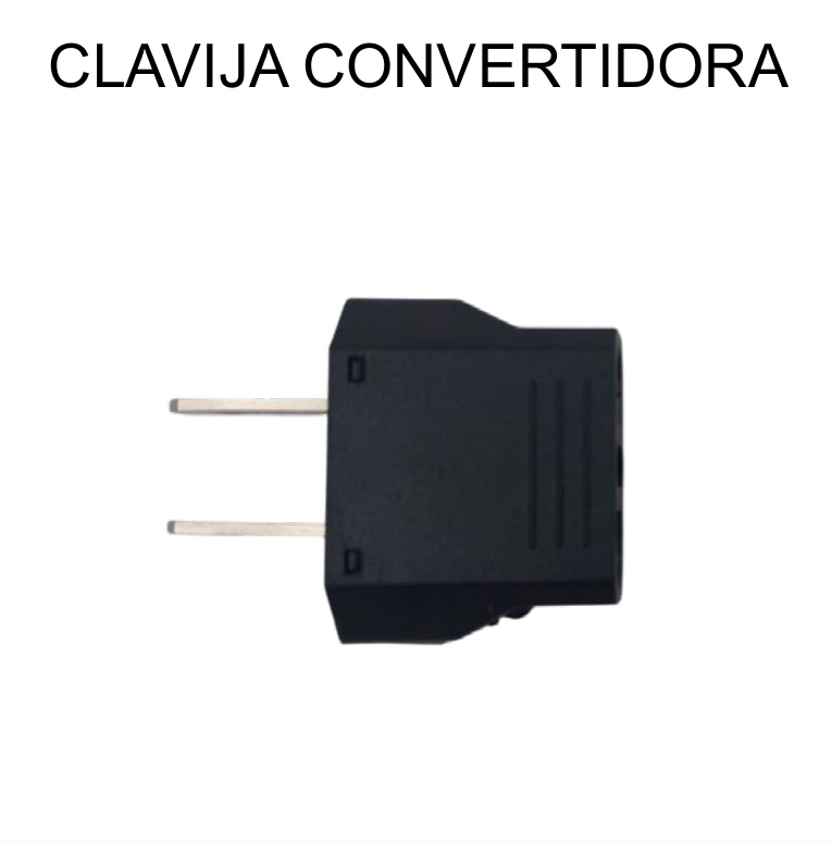Clavija Convertidora (Adaptador) 3 a 2 Patas Bolsa 100 Pzas — Caja x3000 pzas