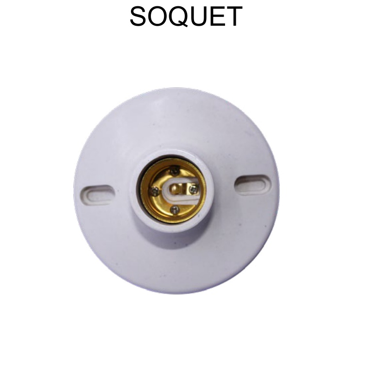 [EB-TL44650] Soquet (Portalámpara) de Plafón 8cm con Tornillos E27 Caja 12 Pzas — Caja…