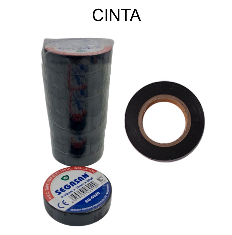 Cinta Aislante Negra 20M para Empalmes Eléctricos y Protección — Caja x200 pzas