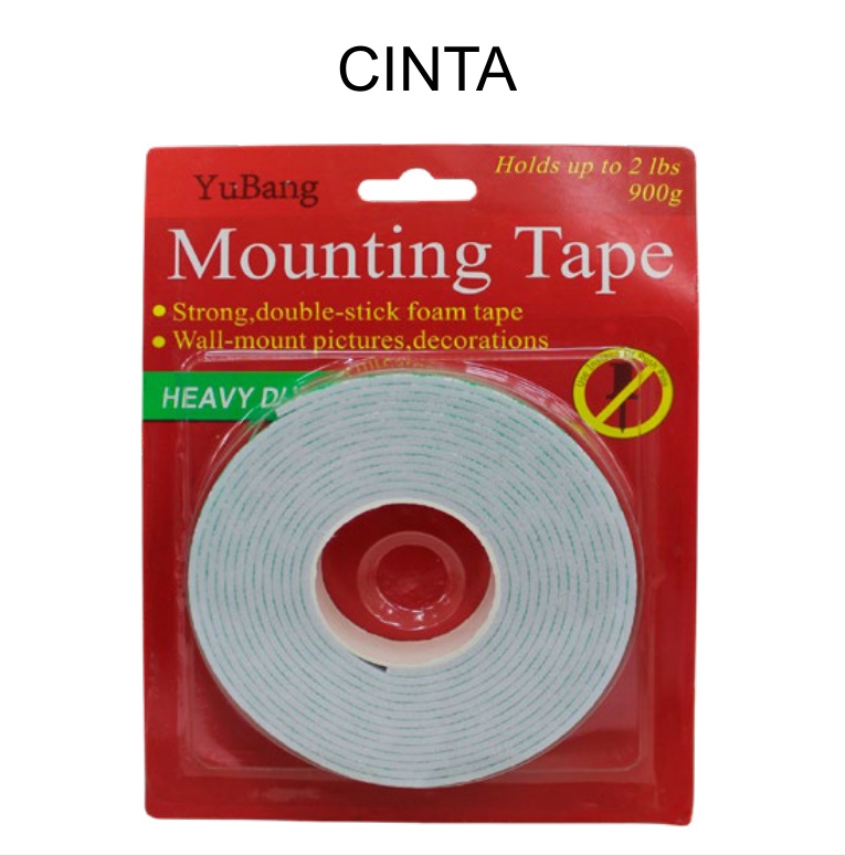 [EB-TL44765] Cinta Doble Cara Foam (Espuma) 1.8x320cm para Montaje sin Taquetes — Caja…