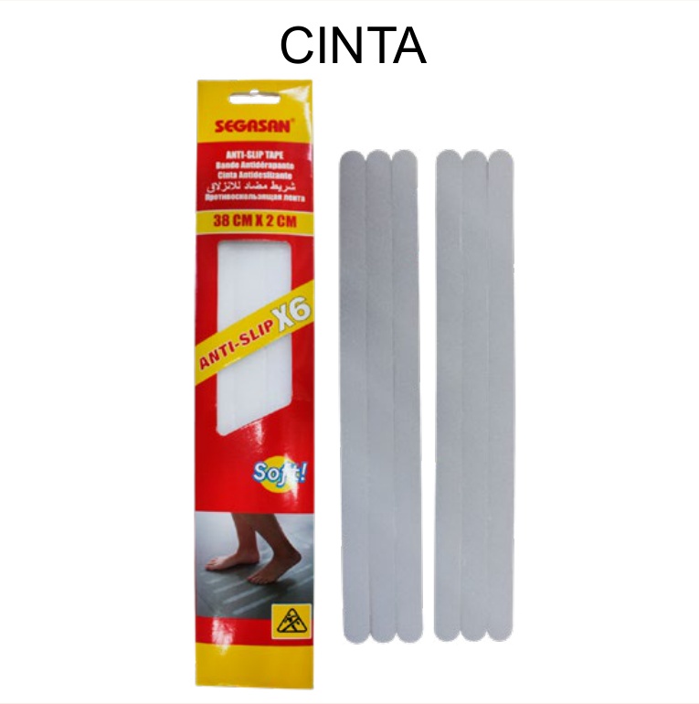 Cinta Antiderrapante (Antideslizante) 38x2cm Escaleras y Pisos — Caja x600 pzas