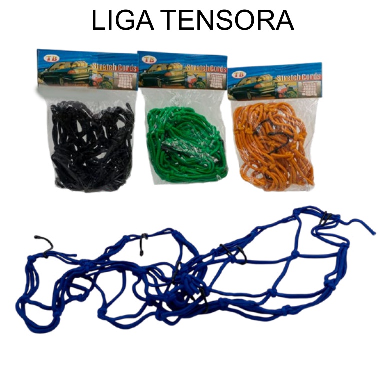 [EB-TL44792] Ligas Tensoras Red Bungee 2 Pzas 40x40cm Portaequipaje Bici Moto — Caja x200…