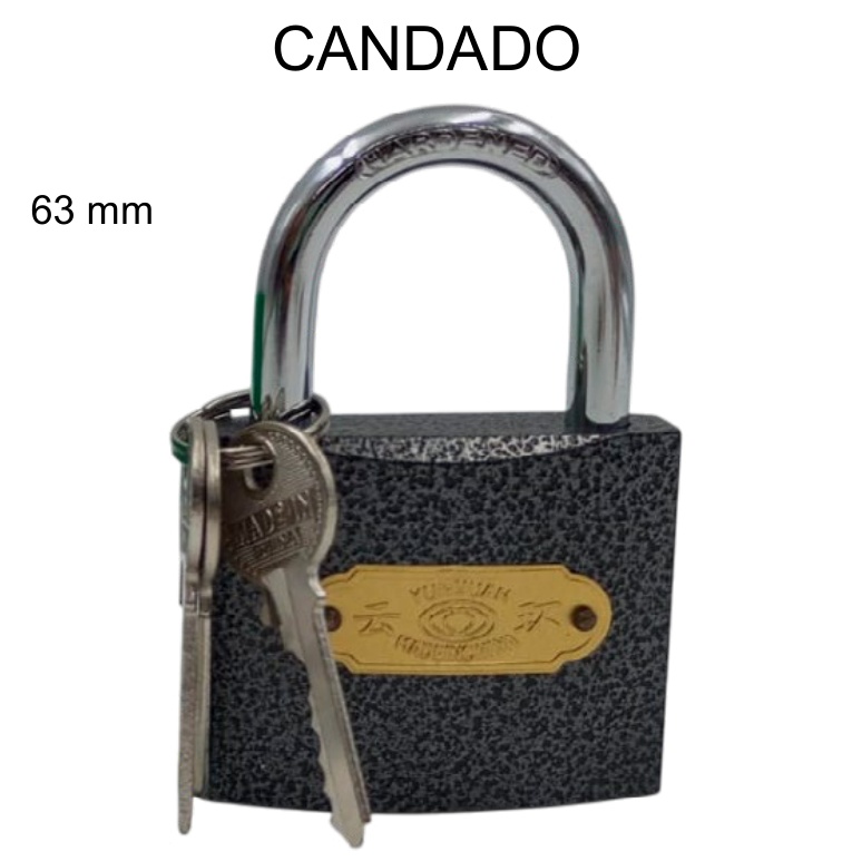 [EB-TL44573] Candado Grande 63mm 3 Llaves para Bodega y Portón Grande — Caja x60 pzas