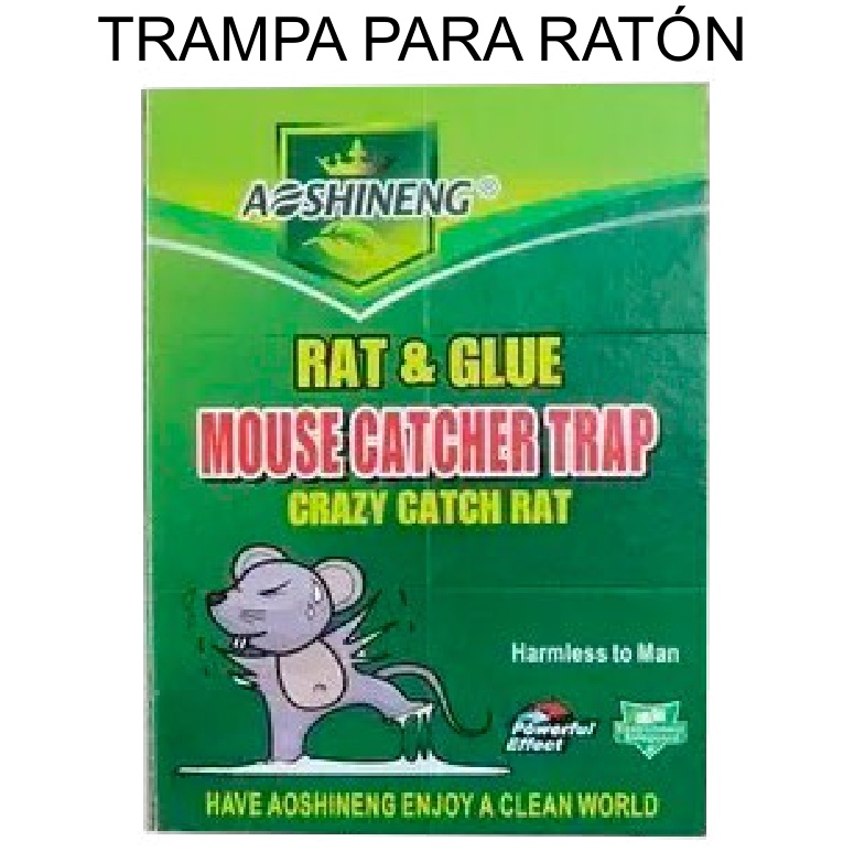 [EB-TL44770] Trampa para Ratón Pegamento Grande 130g sin Veneno Ratas — Caja x100 pzas