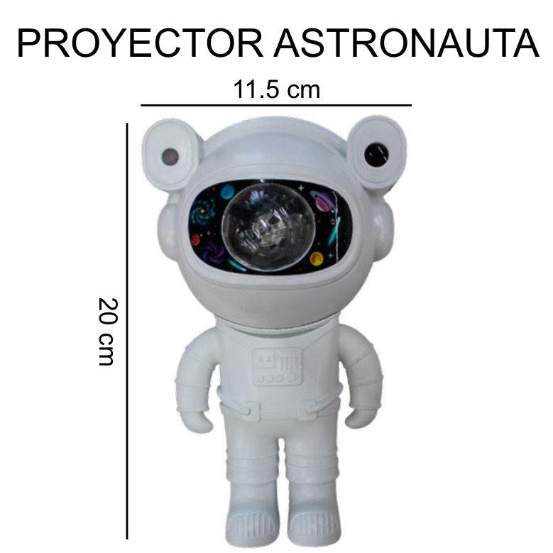 [EB-EP31383] Proyector Astronauta Galaxia Bluetooth LED 11.5x20cm — Caja x30 pzas