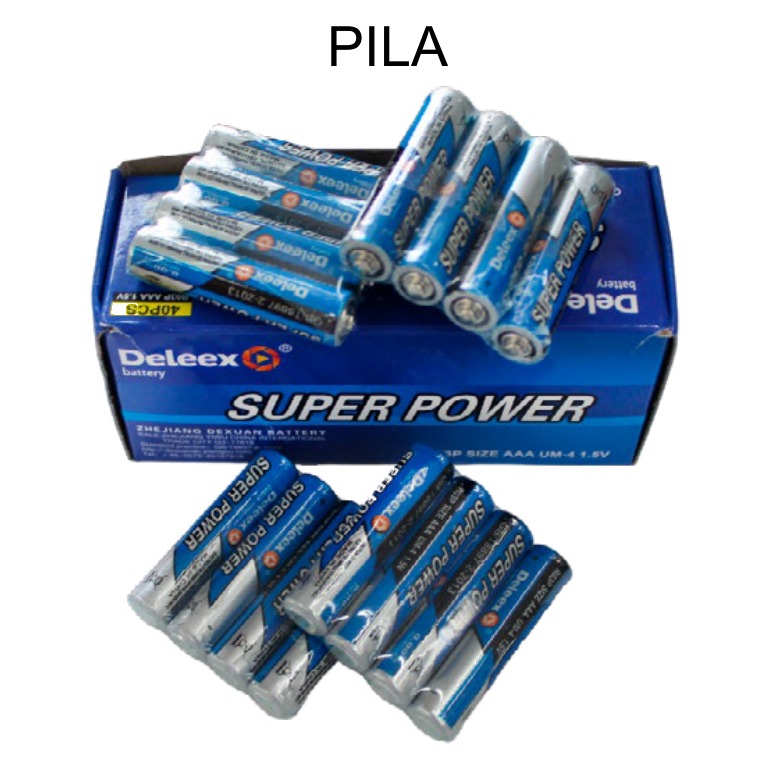 [EB-EP31917] Pila de Carbón Deleex AAA 1.5v — Caja con 40 pzas — Caja x360 pzas