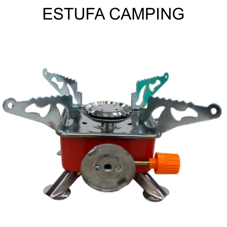 [EB-EP32041] Estufa Camping Cuadrada Plegable para Gas Butano 13cm — Caja x50 pzas