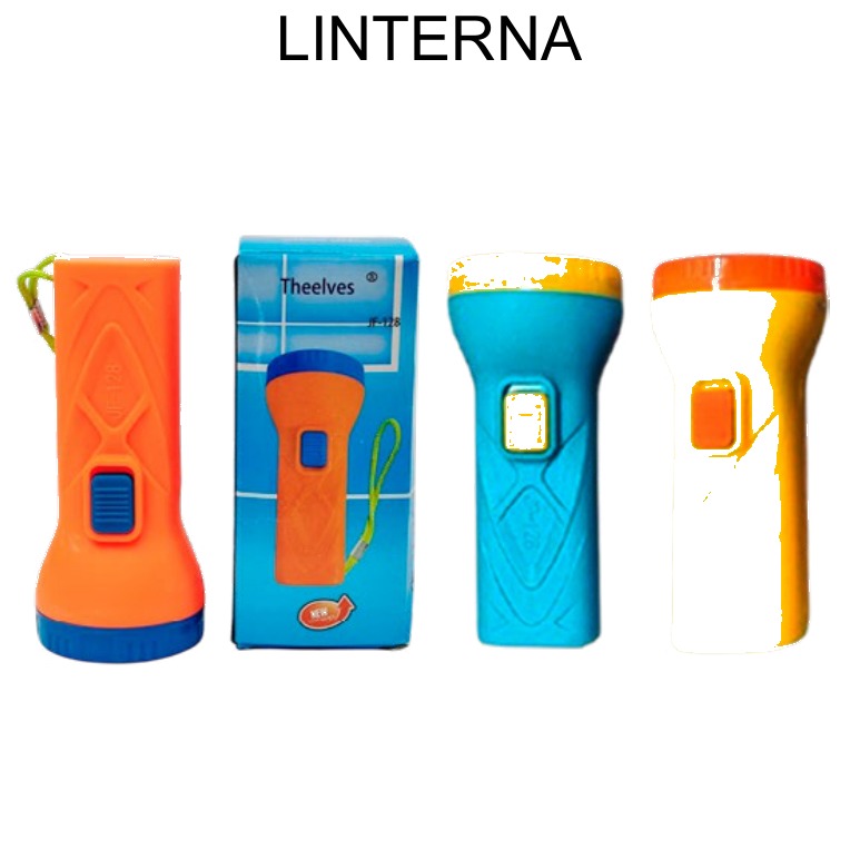 [EB-EP31874] Linterna con Pila AA en Caja Varios Colores 12cm — Caja x480 pzas